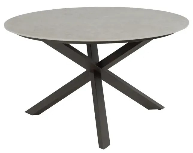 Taste by 4 Seasons Puglia tuinset terre met Prado tafel met keramisch blad Ø 130 cmFweer Tuinset bruin weerbestendig