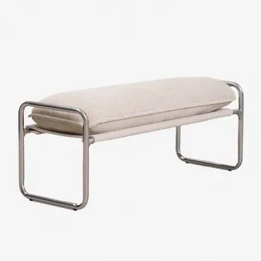 Matilda Gestoffeerde Bank 110 Cm Bouclé Natuurlijke Kleuren - Sklum