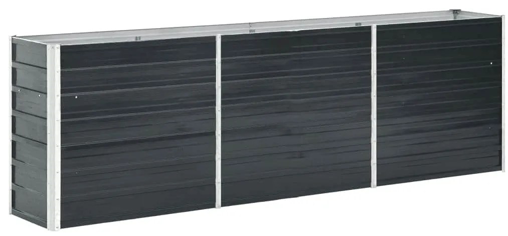 vidaXL Plantenbak verhoogd 240x40x77 cm gegalvaniseerd staal antraciet