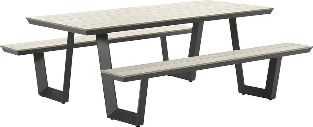 Garden Impressions Sarria picknick set 200 x 90 - donker grijs