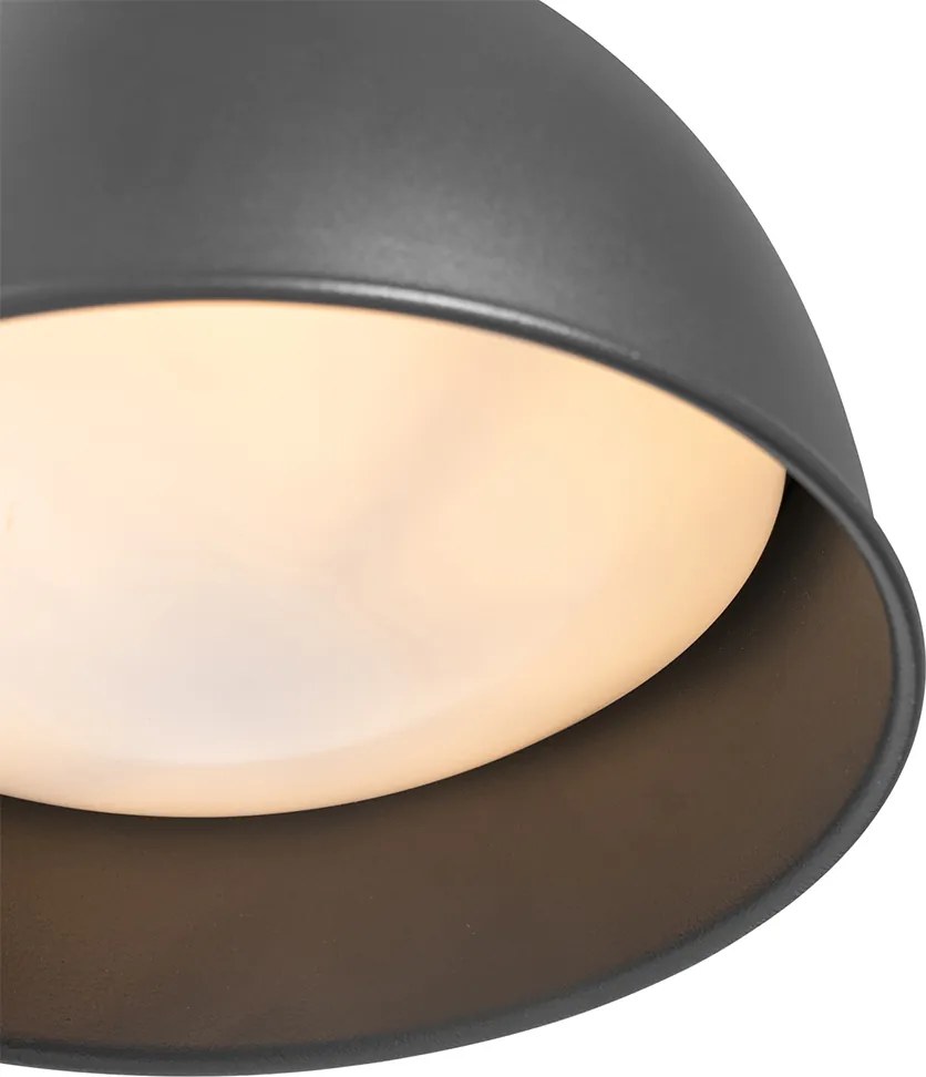 Industriële buitenwandlamp donkergrijs rond IP44 - Natas