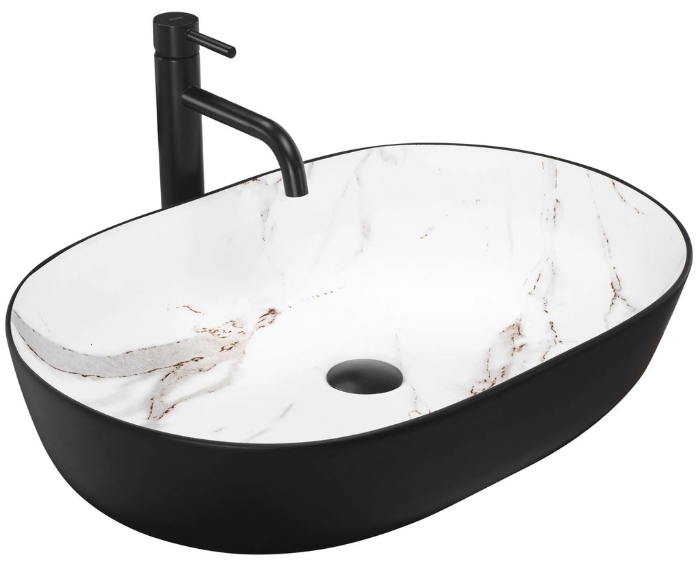 Opzetwastafel Rea CLEO 61 Black Aiax Mat