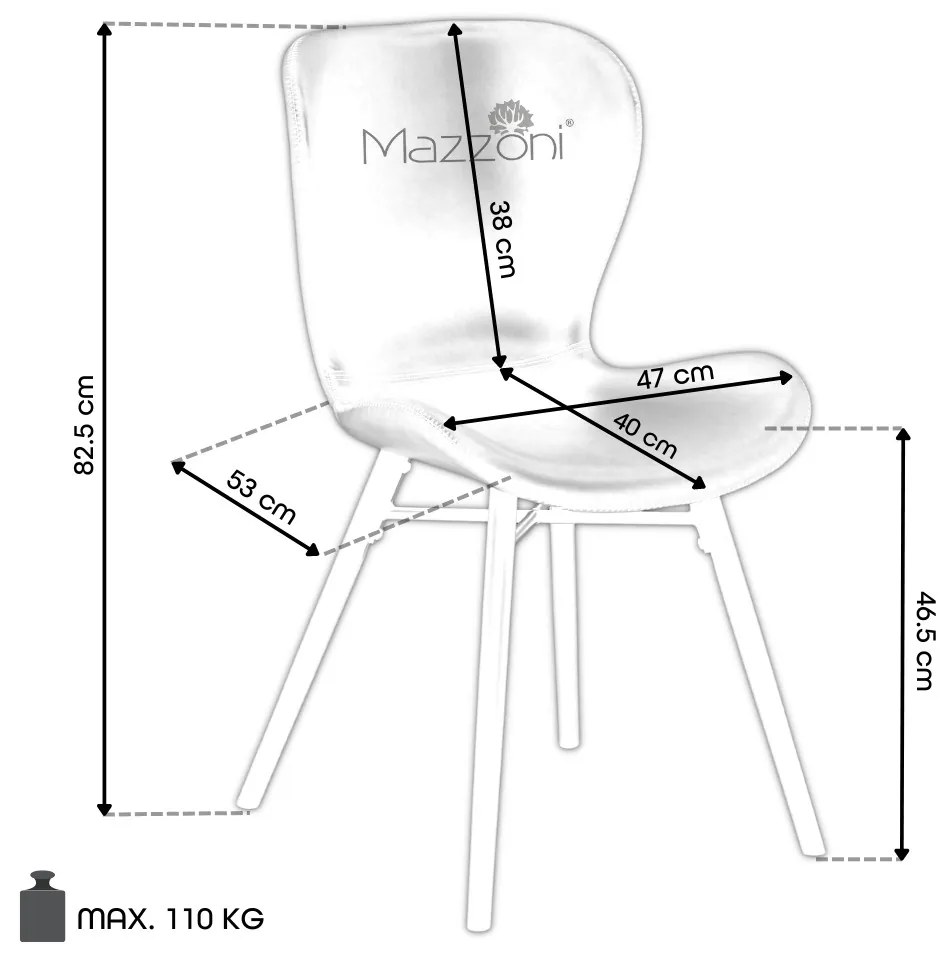 ALTEA Groen (stof Rio 140)/poten natuur eiken – MODERNE STOEL VOOR WOONKAMER/EETKAMER/KEUKEN/KANTOOR