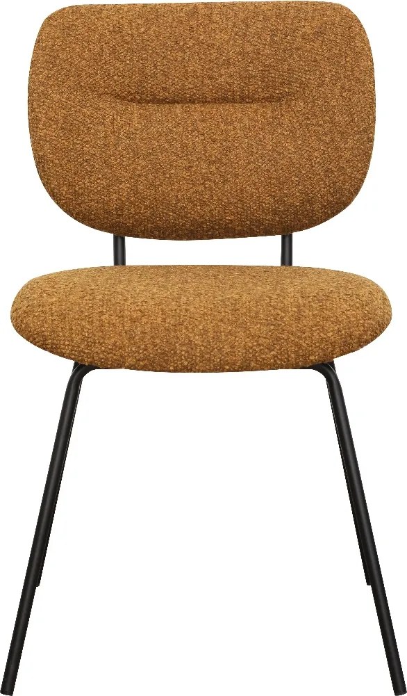 Moderne Eetkamerstoel Okergeel Boucle