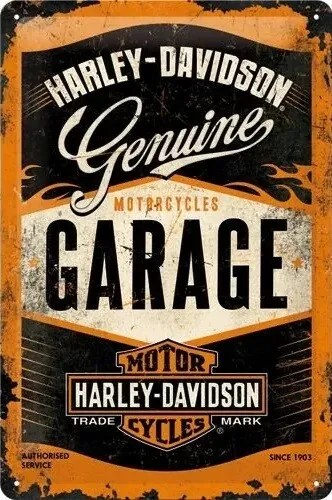 Metalen bord Harley-Davidson - Garage