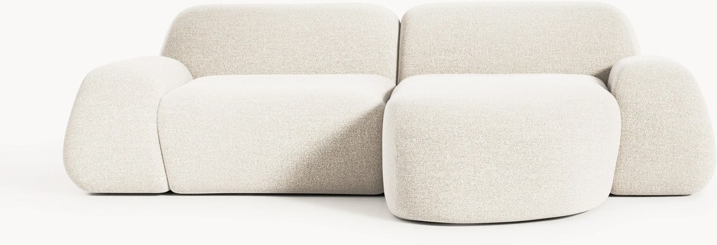 Modulaire bouclé hoekbank Wolke (3-zits)