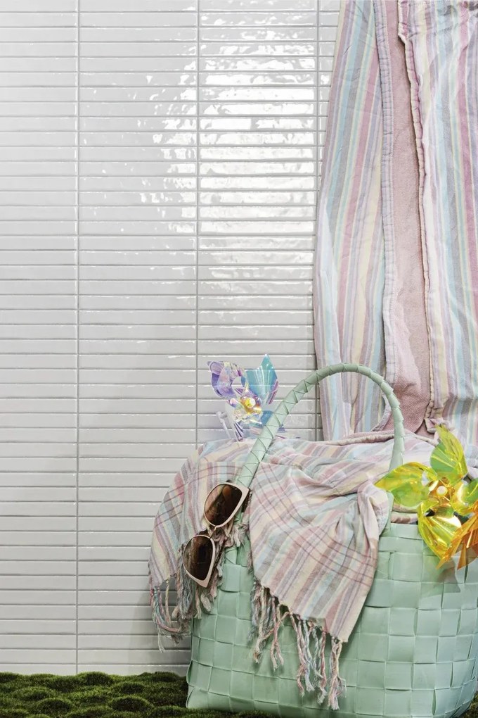 Jabo Pencil Kromo White mozaïektegel 35x35cm