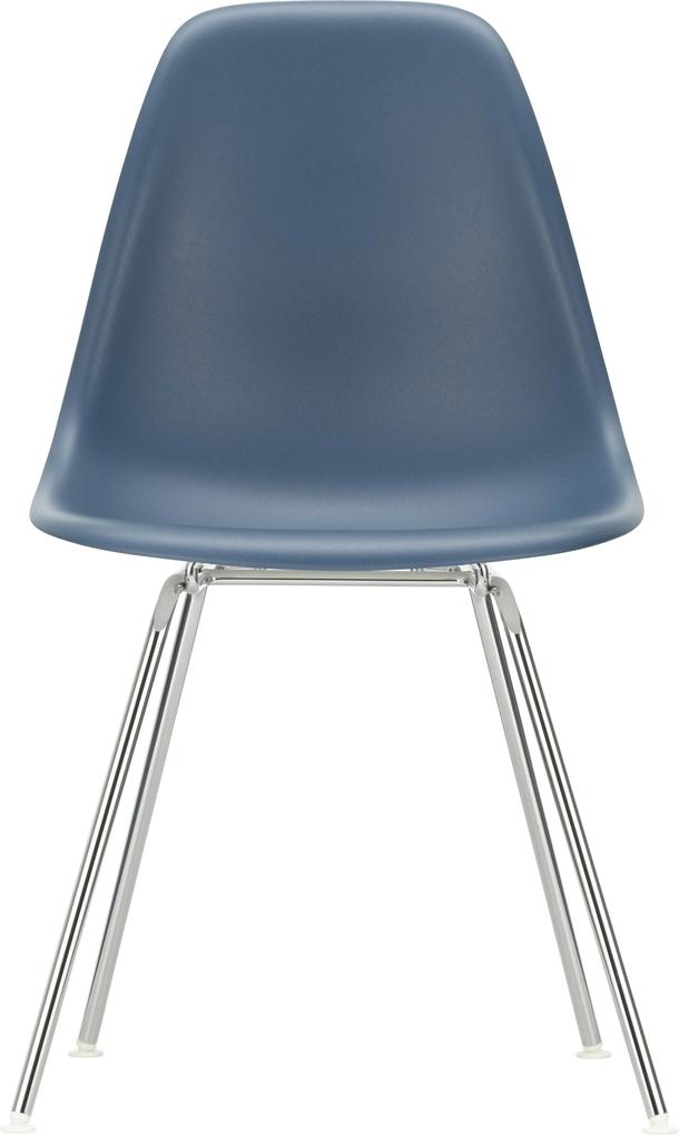 Vitra Eames DSX stoel met verchroomd onderstel zeeblauw