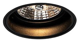 Set van 6 Moderne inbouwspot zwart trimless - Impact 70