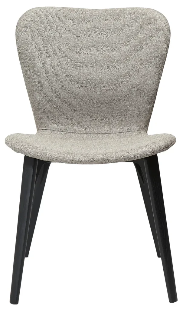 Dan-Form Paragon Design Eetkamerstoel Grijsbruin Boucle Met Zwart Essen