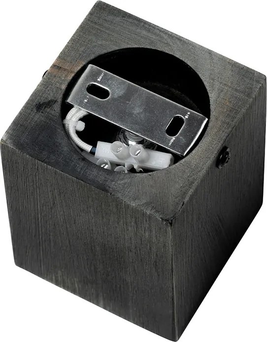 Landelijke opbouwspot zwart hout - Bloc