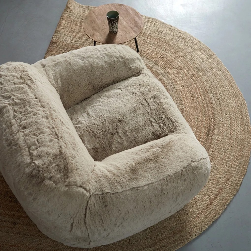 Zachte Vacht Fauteuil Beige