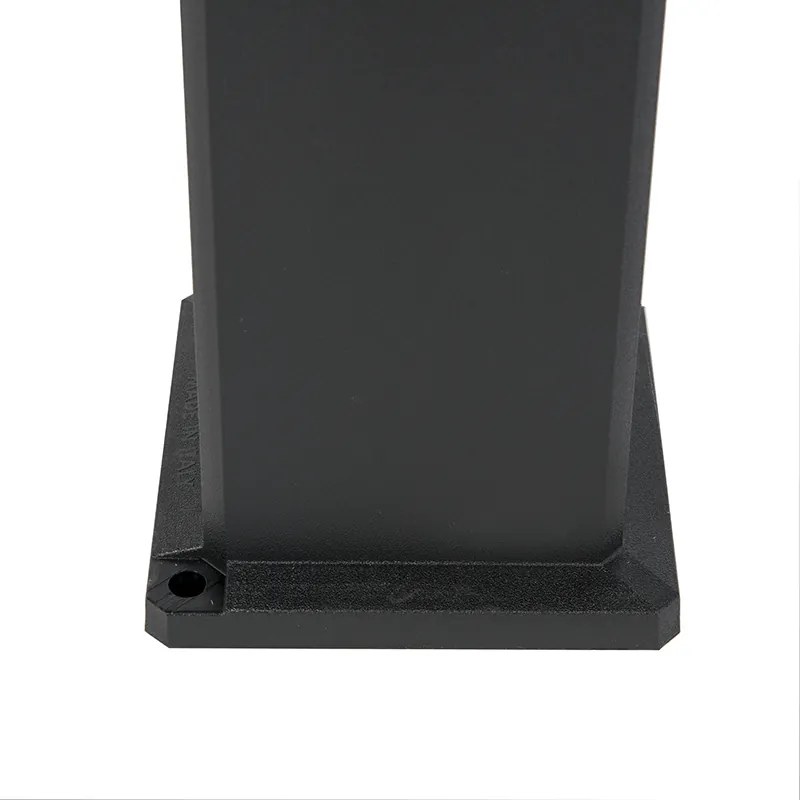 Moderne buitenpaal zwart 80 cm incl. LED IP55 - Elisa Modern Buitenverlichting vierkant