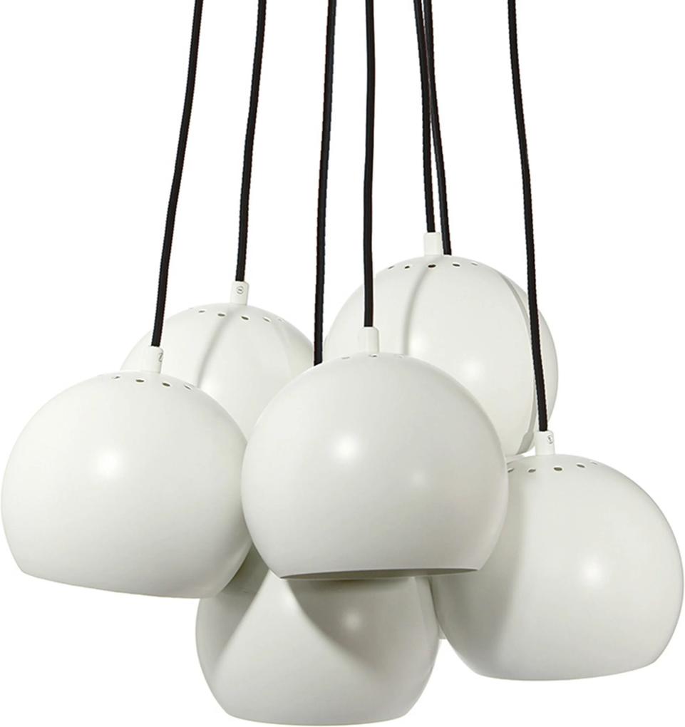 Frandsen Ball Multi hanglamp wit met zwart snoer