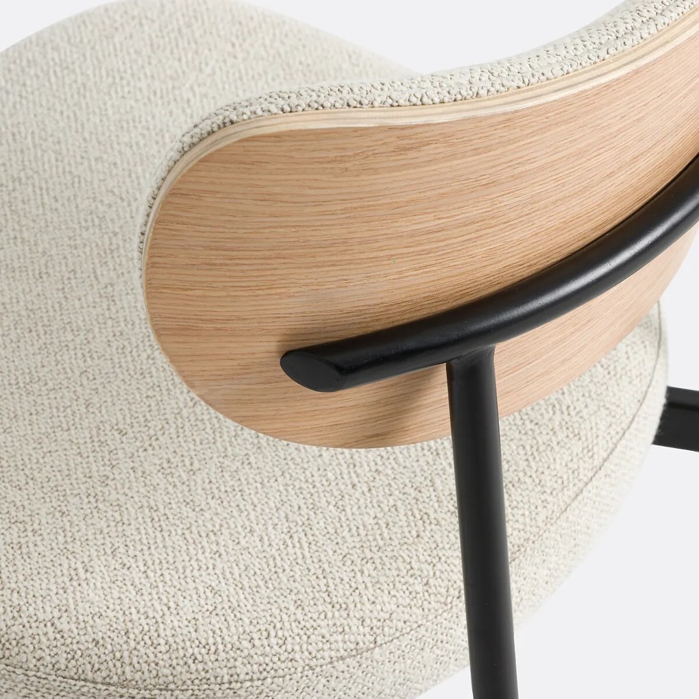 Set van 2 stoelen met structuurstof, Albane