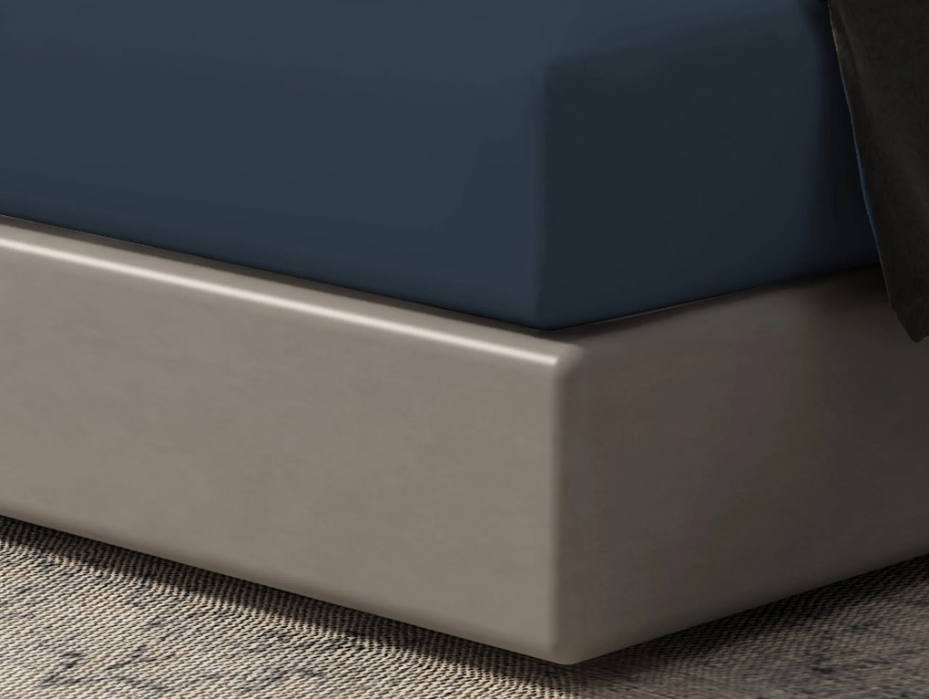 Hoeslaken Home - 100% natuurlijk katoen - 90x200 - antracietblauw