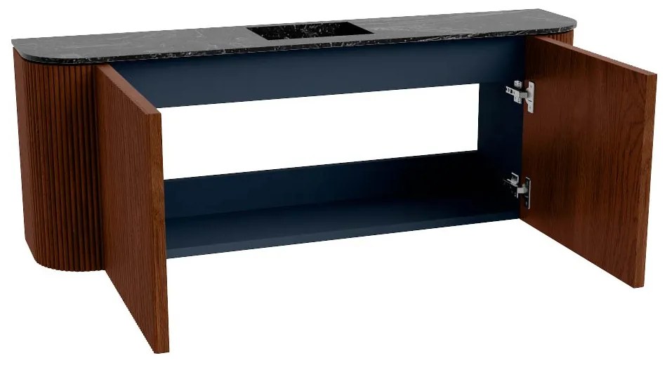 Mondiaz Joya DLux 115cm toiletmeubel ronding links/rechts ruby met wastafel faye midden zonder kraangat lava
