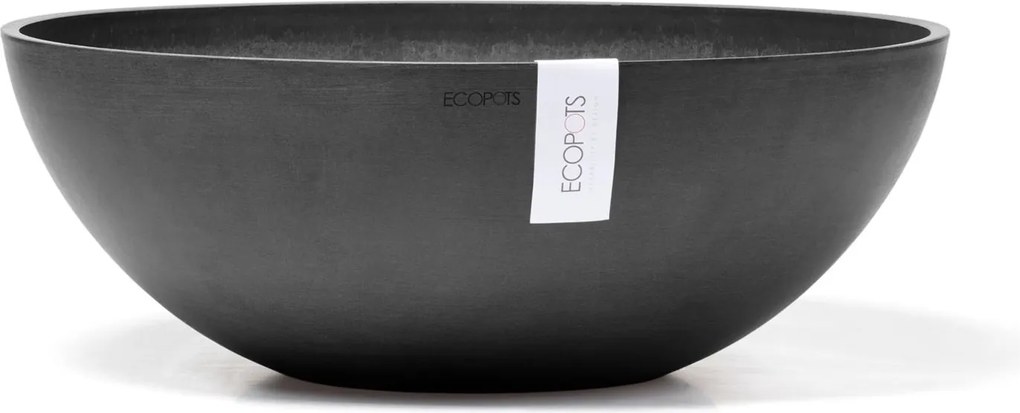Ecopots bloempot Vienna 50- Rond - Dark Grey - Diameter 50,4 x H18,5 cm