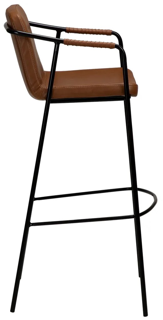 Dan-Form Boto Hoge Barkruk Minimalistisch Design Bruin Kunstleer