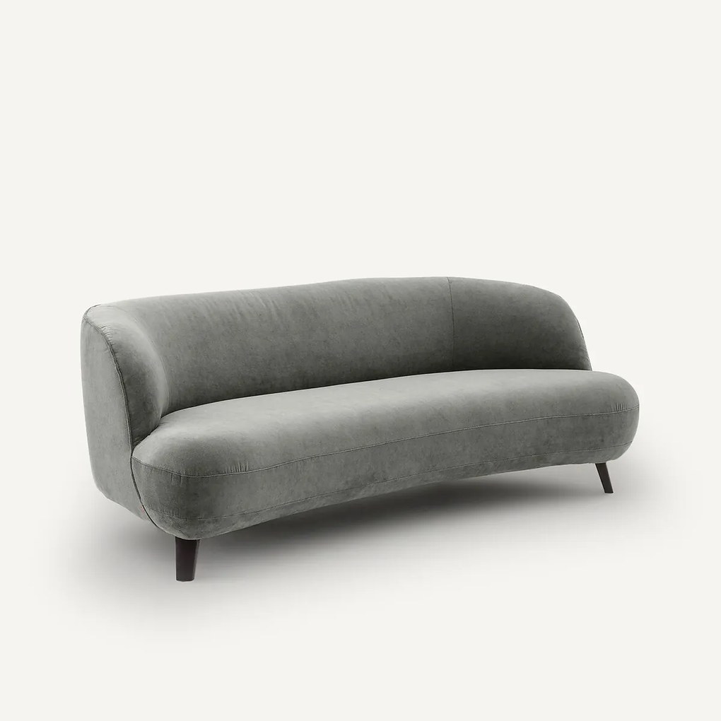 3-zitsbank, stonewashed fluweel, Rosebury, design E. Gallina