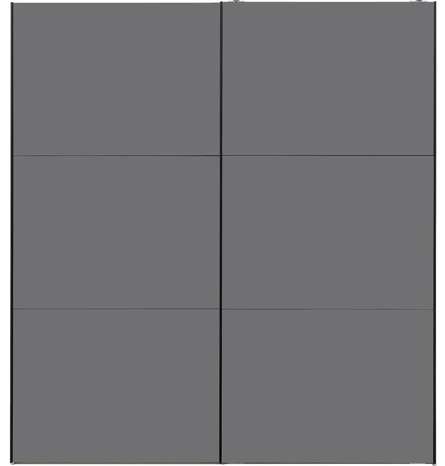 Goossens Kledingkast Easy Storage Sdk, 203 cm breed, 220 cm hoog, 2x 3 paneel glas schuifdeuren