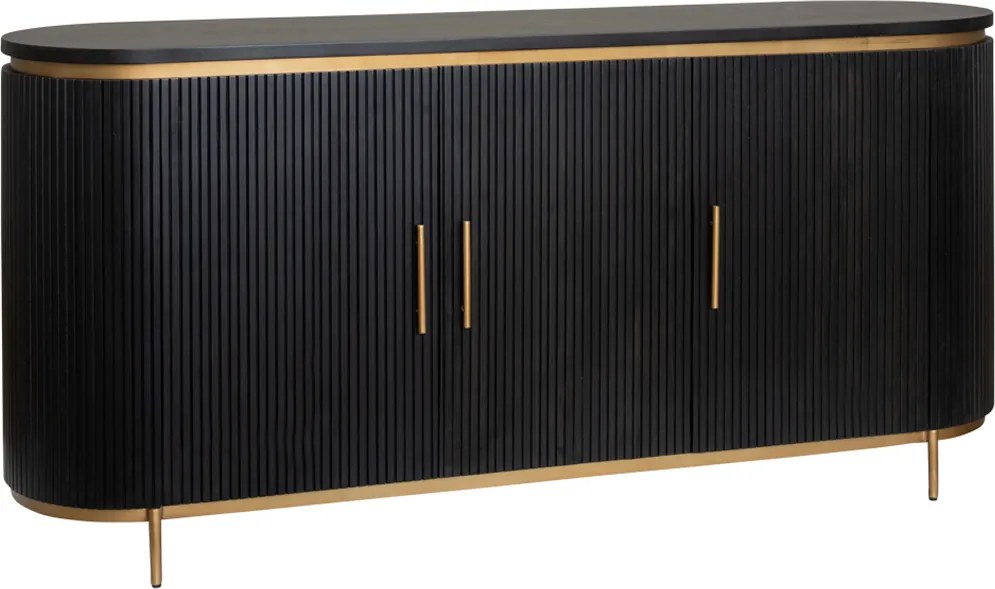 Dressoir Ovaal Met Messing 180 Cm - 180x45x80cm.