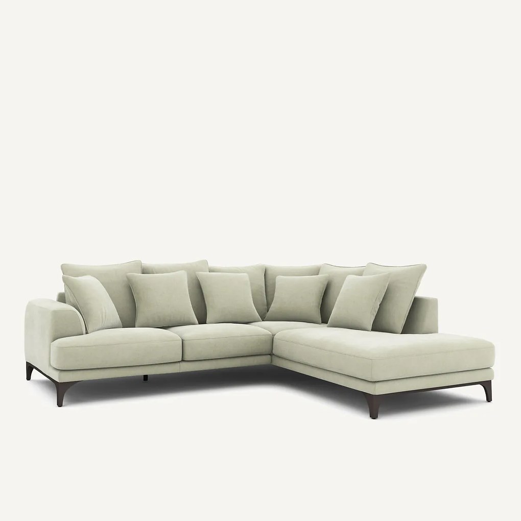 Hoekbank in stonewashed fluweel, ARMENTO