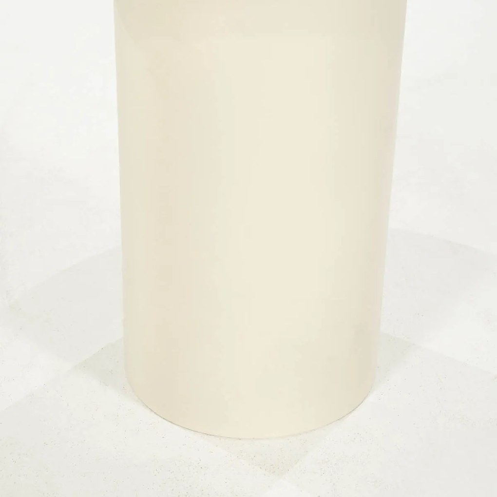 Eleonora Jade Ronde Bijzettafel Creme Magnesium Oxide - 45 X 45cm.