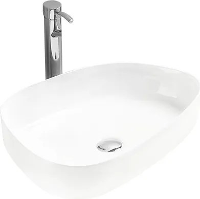 Mexen Chiara opbouwwastafel 54 x 39 cm, wit - 21585400