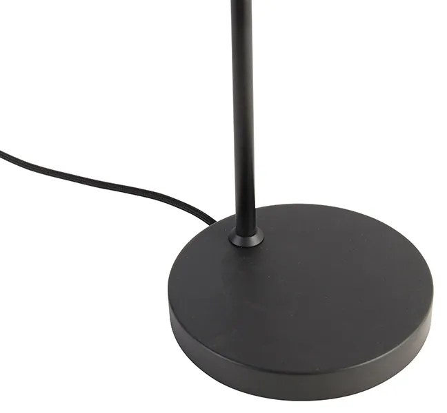 Design tafellamp zwart met goud en smoke glas - Zuzanna