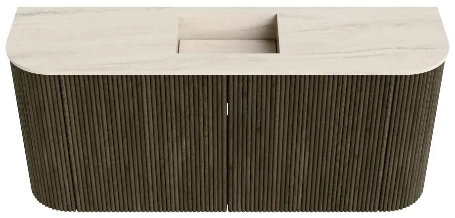 Mondiaz Joya DLux 95cm toiletmeubel ronding links/rechts shadow met wastafel faye midden 1 kraangat meli