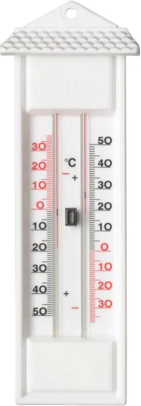 Muurthermometer Min-Max - Thermometer - 3x8x23 cm Wit