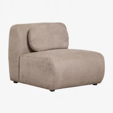 Centrale Module Voor Modulaire Bank In Chenille Coquette Chenille Tarwebruin - Sklum