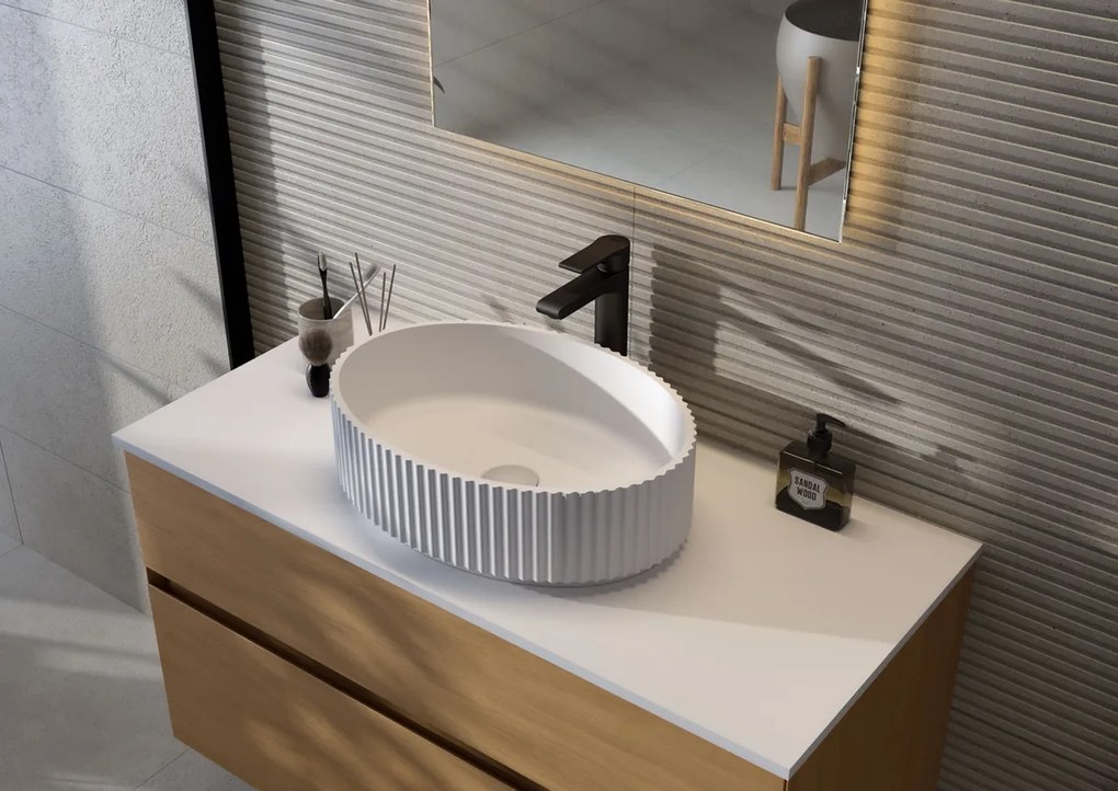 Jabo Borneo Pearl wandtegel streep 30x75cm gerectificeerd