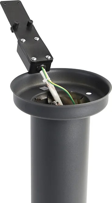 Buitenlamp paal antraciet met opaal 45 cm IP44 - Rox