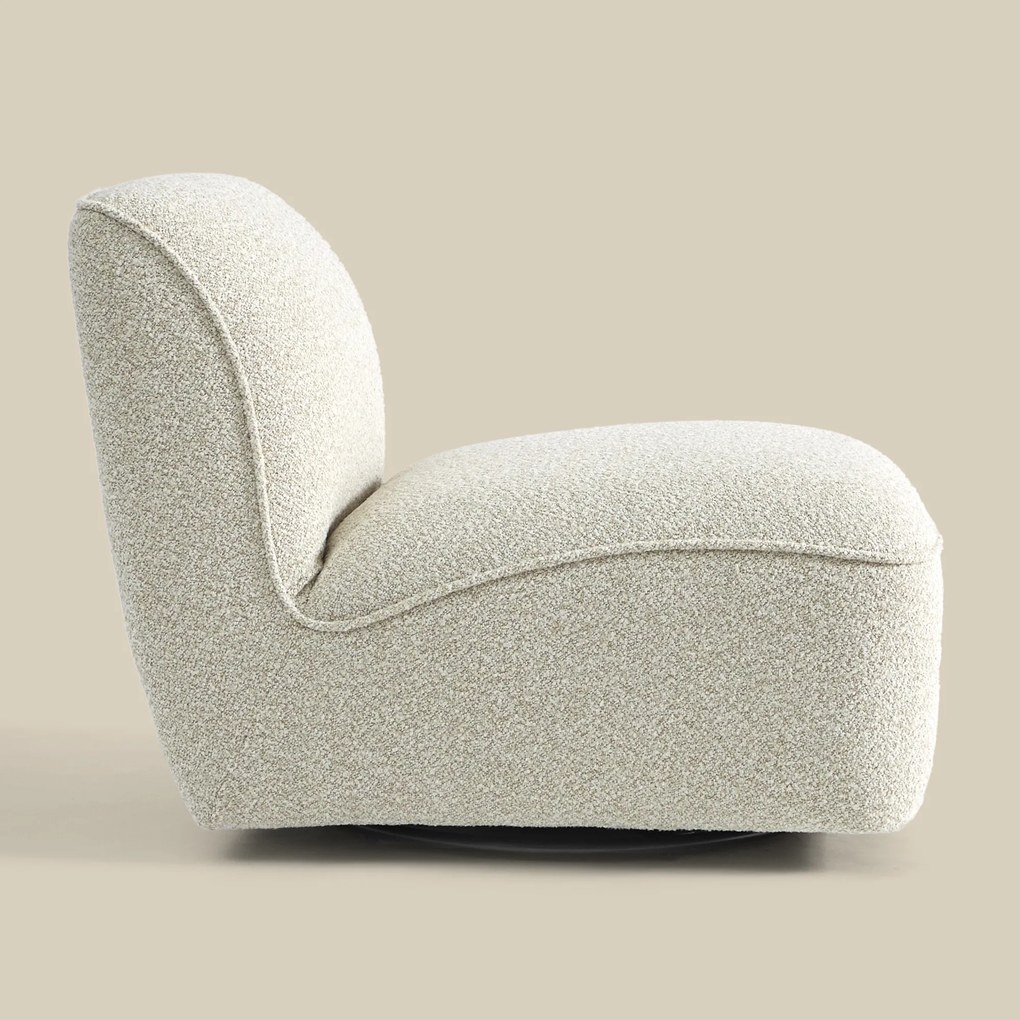 Draaibare Fauteuil Beige Zonder Armleuning