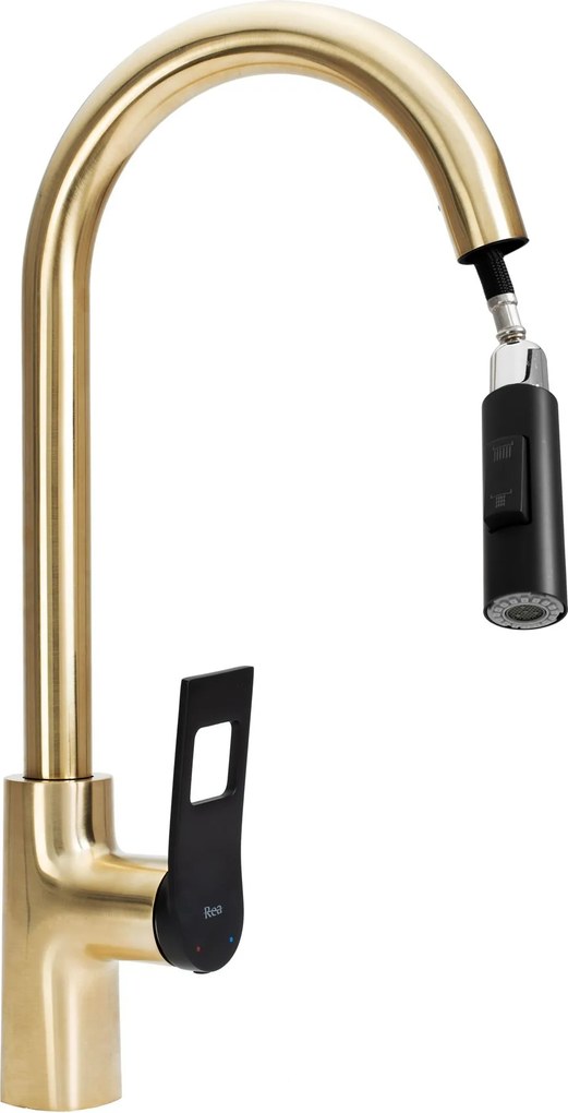 Keukenkraan Rea SOUL Black/Brush Gold