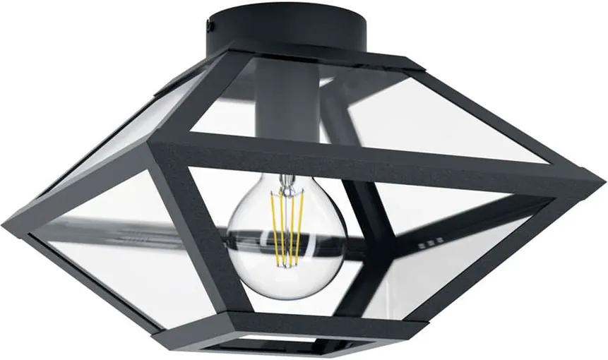 EGLO plafondlamp Casefabre 31x31 cm - zwart - Leen Bakker