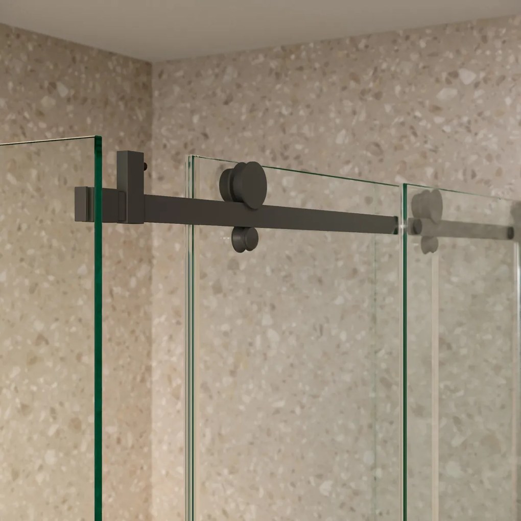 Saniclear Supreme douchecabine 90x90cm anti-kalk zwart mat