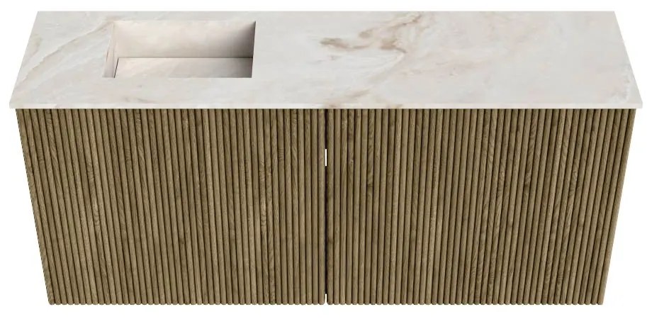 Mondiaz Joya DLux 90cm toiletmeubel dusk met wastafel faye links zonder kraangat frappe