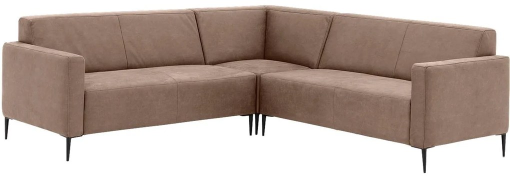 Goossens Key West bruin, micro leer, 2,5-zits, modern design