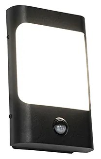 Wandlamp zwart incl. LED IP44 met bewegingssensor - Khuvan