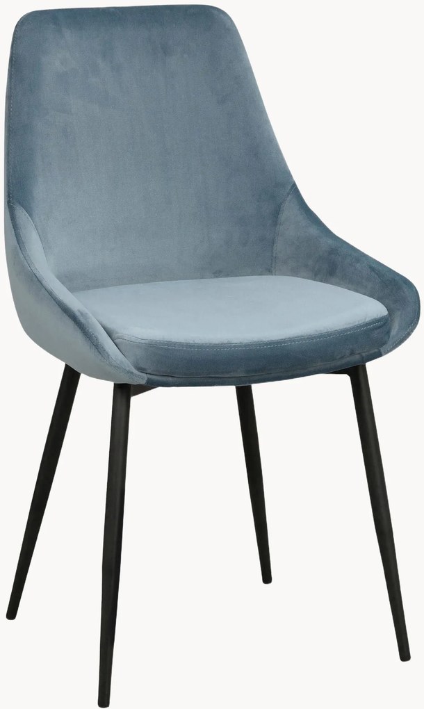 Gestoffeerde fluwelen stoelen Sierra, 2-delig