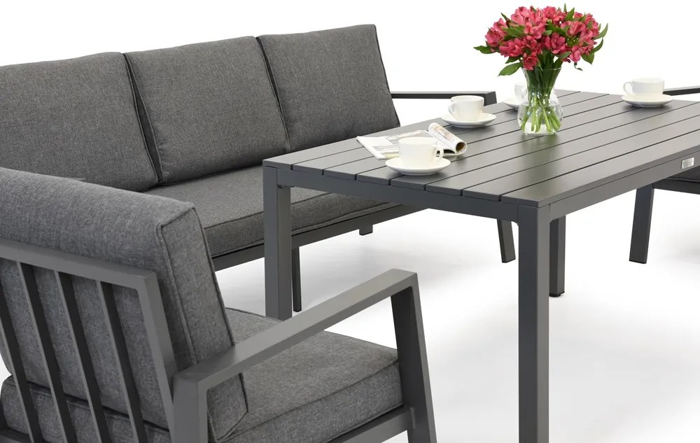 Zakintos Apetito 5 antraciet aluminium set Garden Point