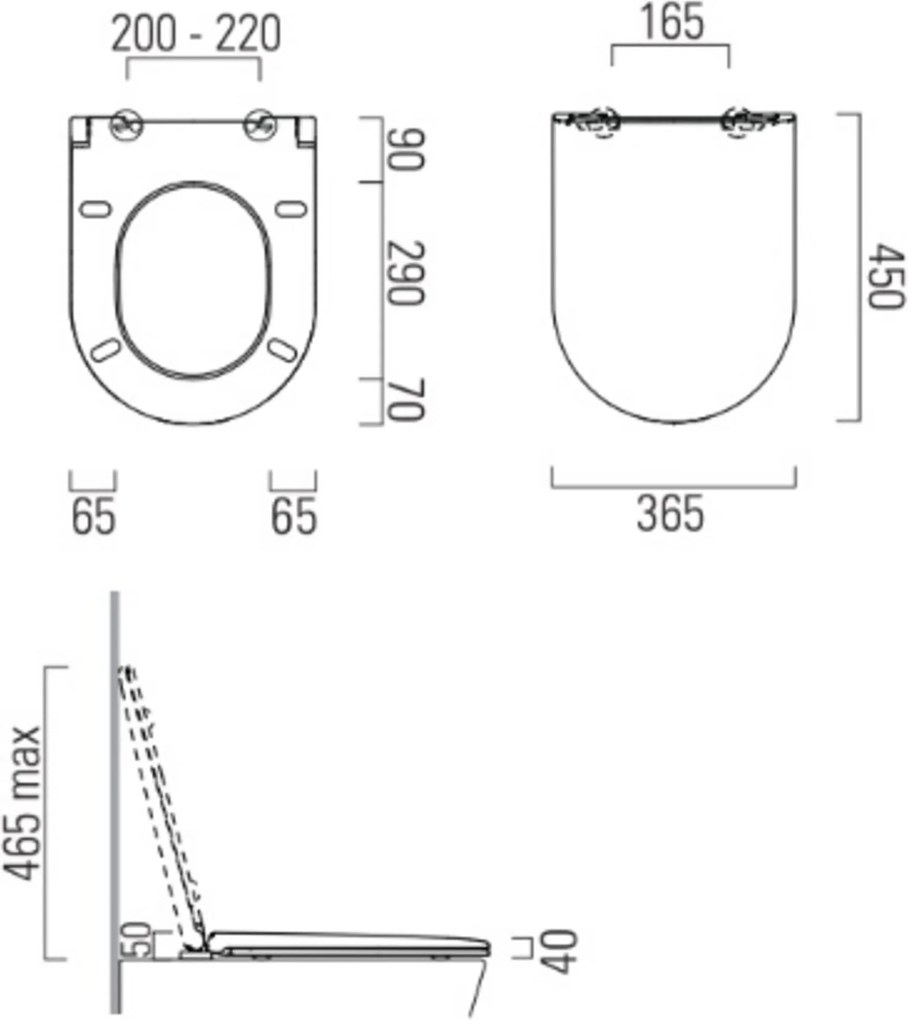 Ben Puro 2.0 toiletbril met softclose en quickrelease 36,5x45x5cm wit