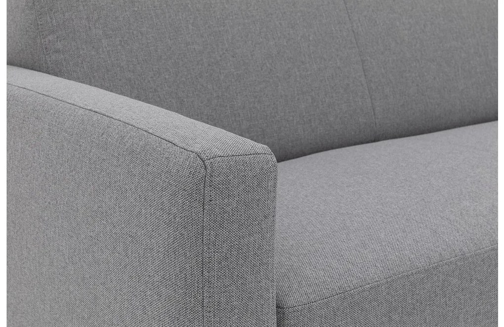 Goossens  Key West grijs, stof, 2,5-zits, modern design met ligelement rechts