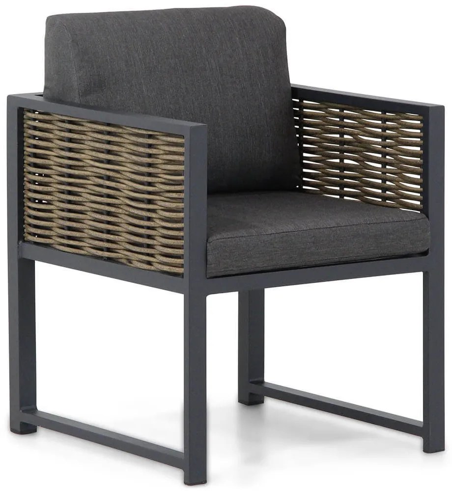 Tuinset 6 personen 240 cm Aluminium/wicker Grijs Santika Furniture Santika