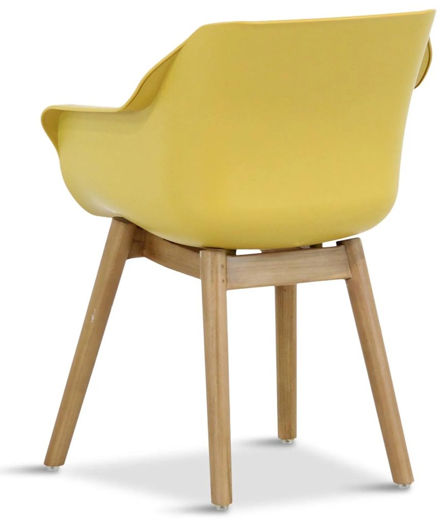 Tuinset Ronde Tuintafel 4 personen 120 cm Kunststof Geel  Hartman Sophie