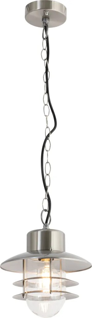Industriële hanglamp staal IP44 - Shell
