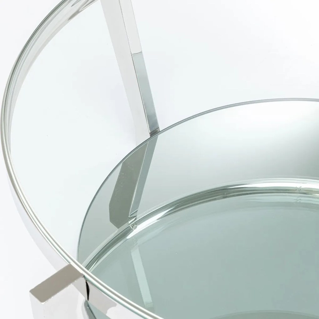 Kare Design Monocolo Silver Zilveren Salontafel Rond - 90 X 90cm.